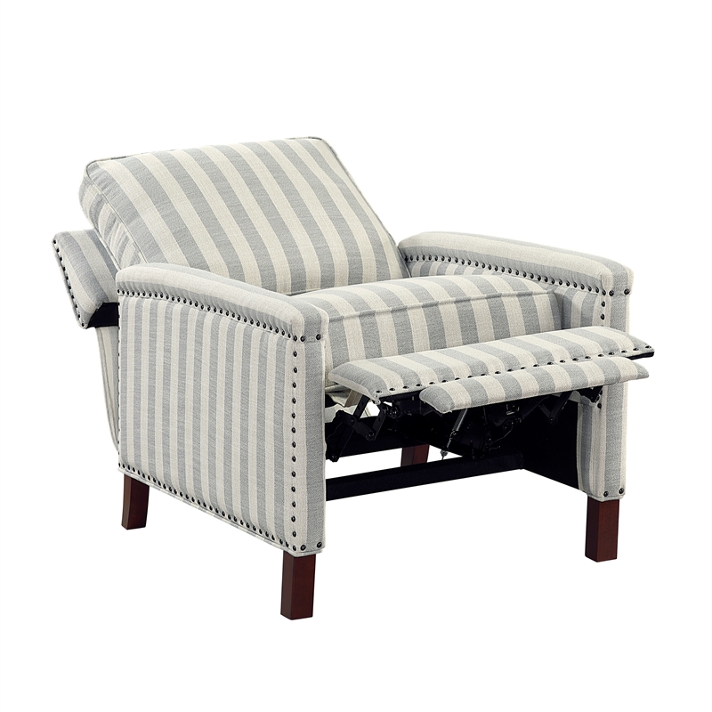 Lexicon Landrum Textured PB Rclng Chr in Beige with Grayish Blue Stripe Pattern