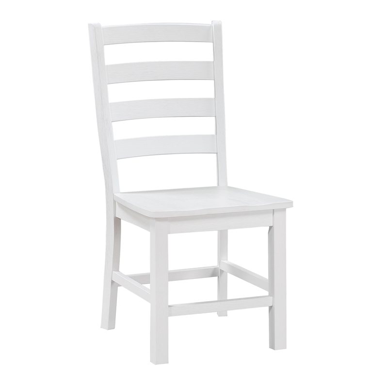 Lexicon Redmond Solid Wood Dining Side Chair-Set of 2 in White