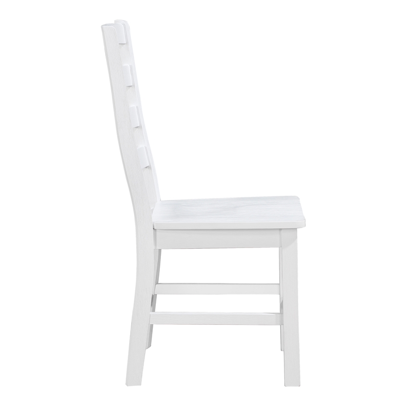 Lexicon Redmond Solid Wood Dining Side Chair-Set of 2 in White