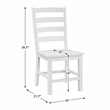 Lexicon Redmond Solid Wood Dining Side Chair-Set of 2 in White