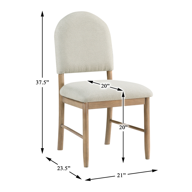 Lexicon Myrna Textured Dining Side Chair-Set of 2 in Beige