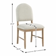 Lexicon Myrna Textured Dining Side Chair-Set of 2 in Beige
