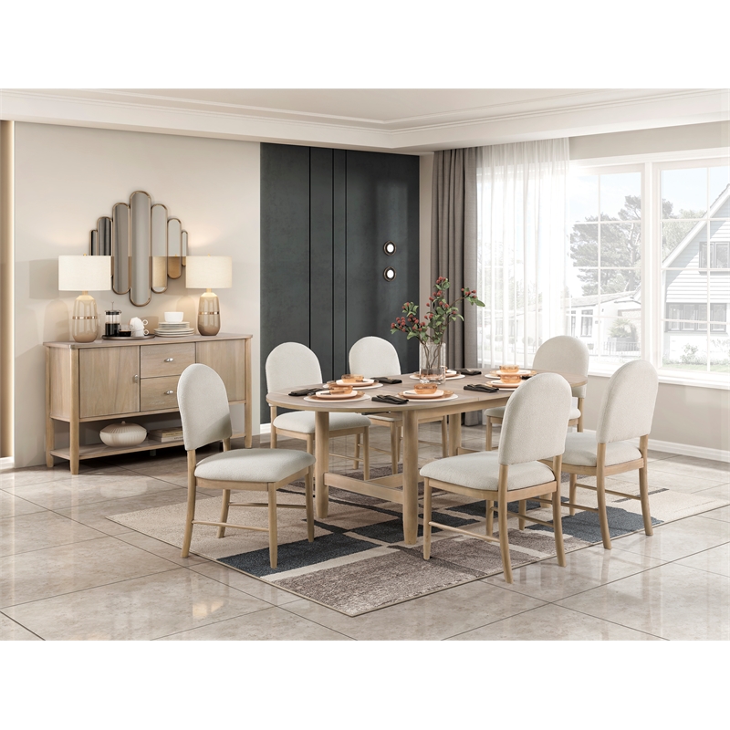 Lexicon Myrna Textured Dining Side Chair-Set of 2 in Beige