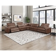 Lexicon Sutton Leather (1/2) Power Left Side Reclining Chair in Brown