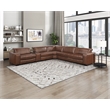 Lexicon Sutton Leather (1/2) Power Left Side Reclining Chair in Brown