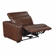 Lexicon Sutton Leather (1/2) Power Left Side Reclining Chair in Brown