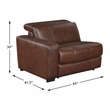 Lexicon Sutton Leather (1/2) Power Left Side Reclining Chair in Brown