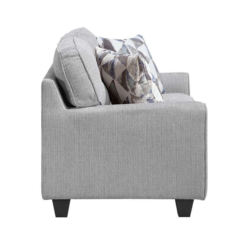 Lexicon Bennett Chenille 2pc Set-Sofa & Loveseat in Gray