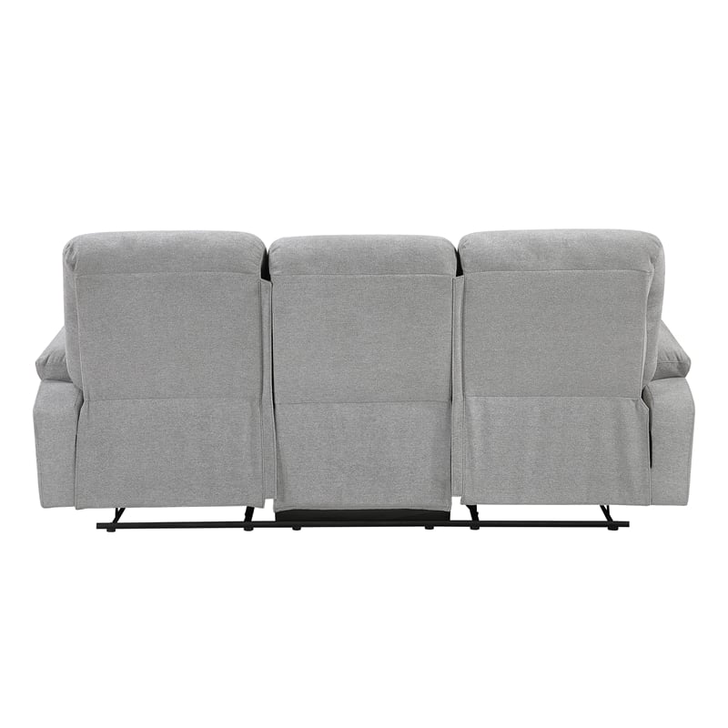 Lexicon Jules Chenille Double Reclining Sofa in Gray