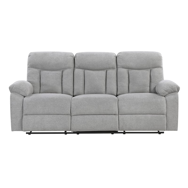 Lexicon Jules Chenille Double Reclining Sofa in Gray