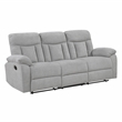 Lexicon Jules Chenille Double Reclining Sofa in Gray