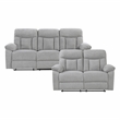 Lexicon Jules Chenille 2pc Set-Sofa & Loveseat in Gray