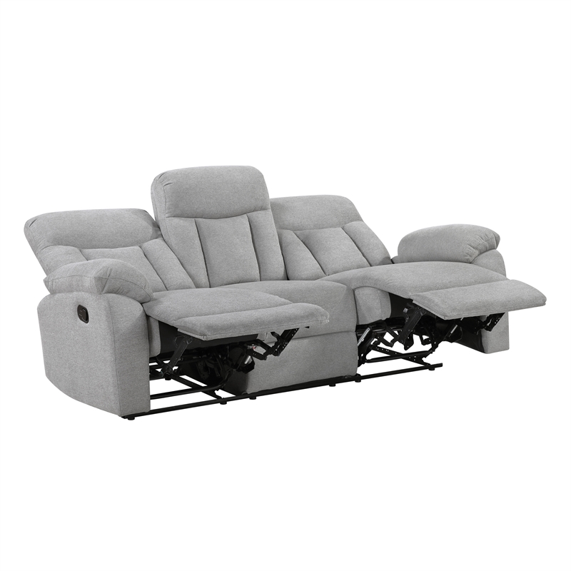 Lexicon Jules Chenille 3pc Set-Sofa & Loveseat & Chair in Gray
