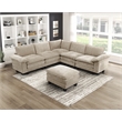 Lexicon Dublin Chenille 6-Piece Modular Sectional with Ottoman in Taupe