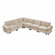 Lexicon Dublin Chenille 6-Piece Modular Sectional in Taupe