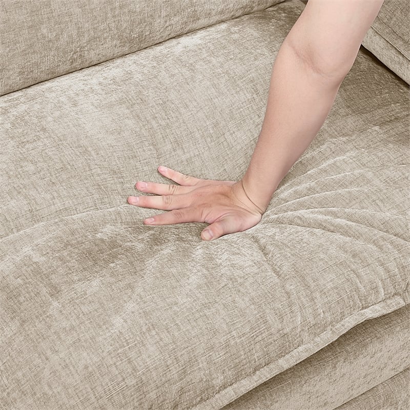 Lexicon Dublin Chenille Sofa in Taupe