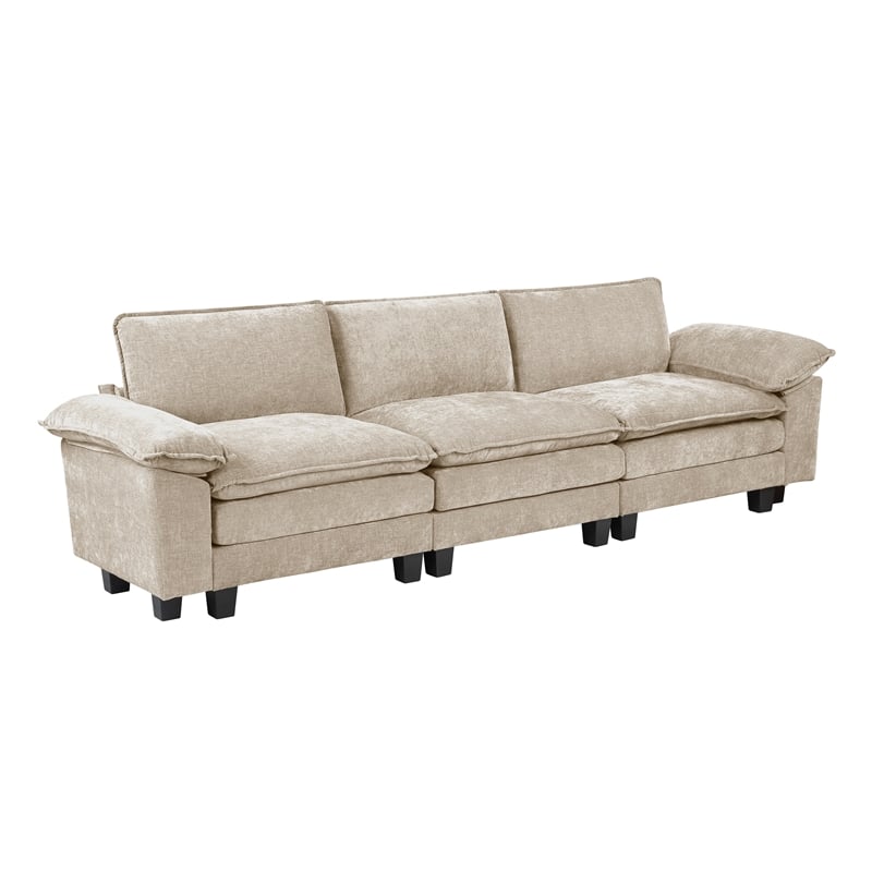 Lexicon Dublin Chenille Sofa in Taupe