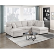 Lexicon Lawson Cheniille & Corduroy 2-Piece Sectional with Left Chaise in Taupe