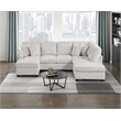 Lexicon Lawson Cheniille & Corduroy 2-Piece Sectional with Left Chaise in Taupe