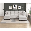 Lexicon Lawson Cheniille & Corduroy 2-Piece Sectional with Left Chaise in Taupe