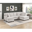 Lexicon Lawson Cheniille & Corduroy 2-Piece Sectional with Left Chaise in Taupe