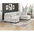 Lexicon Lawson Cheniille & Corduroy 2-Piece Sectional with Left Chaise in Taupe
