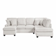Lexicon Lawson Cheniille & Corduroy 2-Piece Sectional with Left Chaise in Taupe