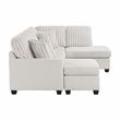 Lexicon Lawson Cheniille & Corduroy 2-Piece Sectional with Left Chaise in Taupe