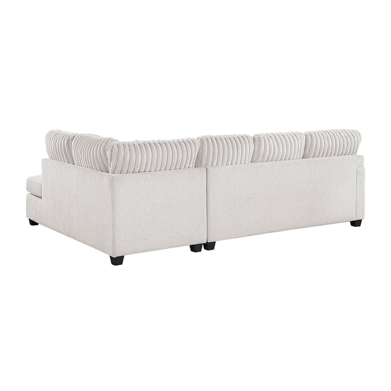 Lexicon Lawson Cheniille & Corduroy 2-Piece Sectional with Left Chaise in Taupe