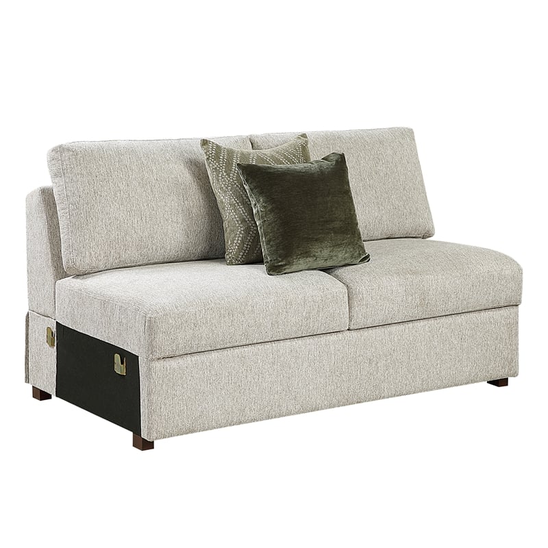 Lexicon Isla Microfiber Armless 2-Seater in Sage Sand