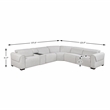Lexicon McPherson Chenille 6-Piece Modular Power Reclining Sectional in Cloud