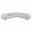 Lexicon McPherson Chenille 6-Piece Modular Power Reclining Sectional in Cloud