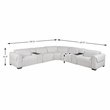Lexicon McPherson Chenille 7-Piece Modular Power Reclining Sectional in Cloud