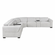 Lexicon McPherson Chenille 7-Piece Modular Power Reclining Sectional in Cloud