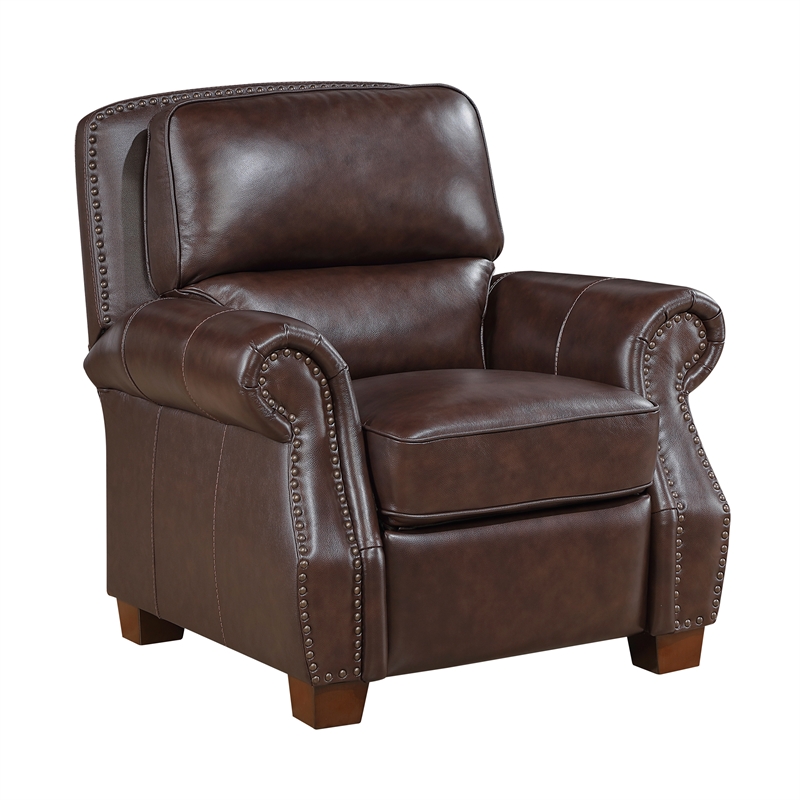 Lexicon Remington Leather 3pc Set-Sofa & Loveseat & Chair in Brown