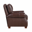 Lexicon Remington Leather 3pc Set-Sofa & Loveseat & Chair in Brown