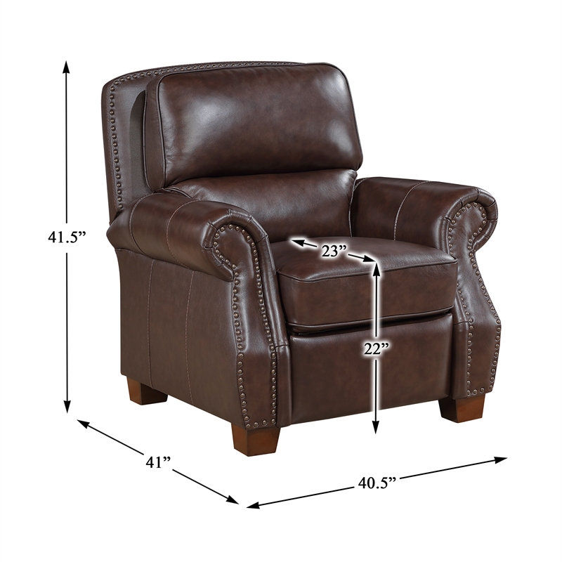 Lexicon Remington Leather 3pc Set-Sofa & Loveseat & Chair in Brown