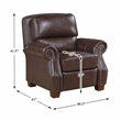 Lexicon Remington Leather 3pc Set-Sofa & Loveseat & Chair in Brown