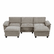 Lexicon Dublin Chenille 5-Piece Modular Sectional with Ottoman in Dark Pewter