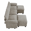 Lexicon Dublin Chenille 5-Piece Modular Sectional with Ottoman in Dark Pewter