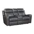 Lexicon Kellen Microfiber 2pc Set-Sofa & Loveseat in Smoky Gray