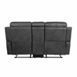 Lexicon Kellen Microfiber 2pc Set-Sofa & Loveseat in Smoky Gray