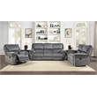 Lexicon Muirfield Microfiber 3pc Set-Sofa & Loveseat & Chair in Gray