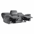 Lexicon Muirfield Microfiber 3pc Set-Sofa & Loveseat & Chair in Gray