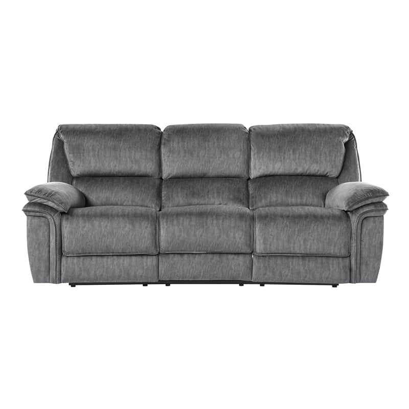 Lexicon Muirfield Microfiber 3pc Set-Sofa & Loveseat & Chair in Gray