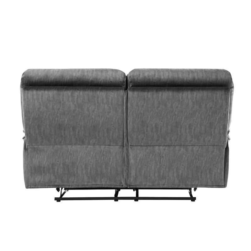 Lexicon Muirfield Microfiber 3pc Set-Sofa & Loveseat & Chair in Gray