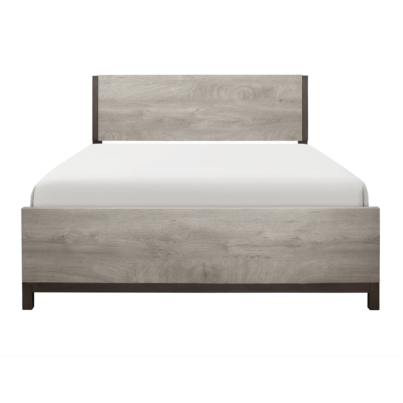 Lexicon Zephyr Rubber Wood Full Bed in Light Gray