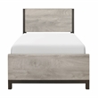 Lexicon Zephyr Rubber Wood Twin Bed in Light Gray