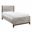 Lexicon Zephyr Rubber Wood Twin Bed in Light Gray