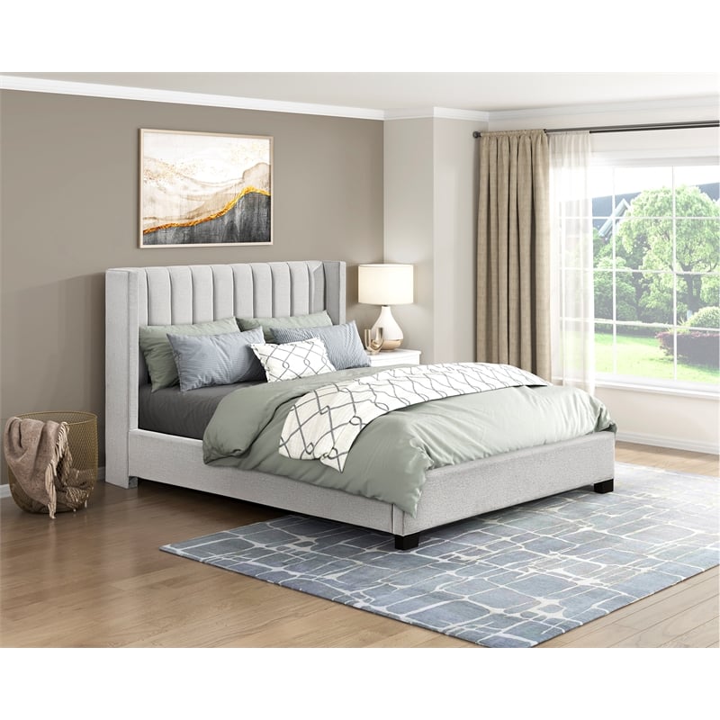 Lexicon Emerson Textured Queen Bed in Beige